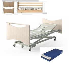 Cama Aldrys+colchón alova+barandillas y paneles de madera Carmen II 