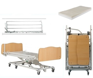 Cama X'Press+Colchón+Barandillas de metal