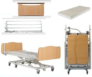 Cama X'Press+Colchón+Barandillas de metal+paneles Abelia II