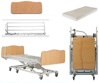 Cama X'Press+Colchón+Barandillas de metal+paneles Madelia II 