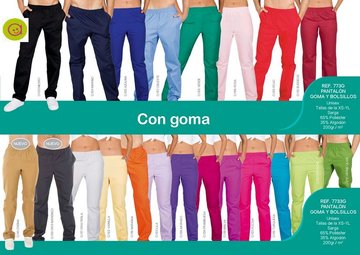PANTALON SAN. SARGA NUEVOS COLORES BOL. GOMA ENTERA