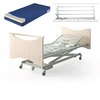 Cama Aldrys+barandillas metal+colchón alova 
